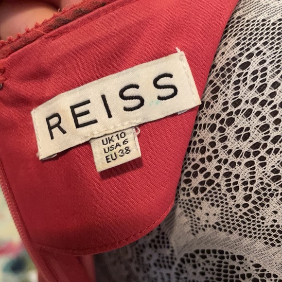 Reiss Burnt Orange Flutter Sleeve Top - Picture 4 of 7